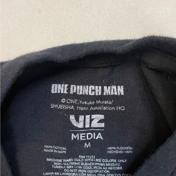 One Punch Man Anime Graphic T-shirt Men Medium Black Short Sleeve - Picture 4 of 5